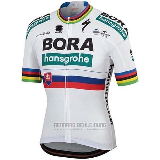 2019 Fahrradbekleidung Bora Champion Slowakische Republik Trikot Kurzarm und Tragerhose